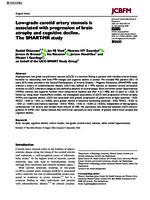 Low-grade carotid artery stenosis is associated with progression of brain atrophy and cognitive decline. The SMART-MR study