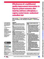 Effectiveness of a multifaceted quality improvement intervention to improve patient outcomes after total hip and knee arthroplasty