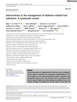 Interventions in the management of diabetes-related foot infections