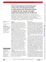 Three-month tapering and discontinuation of long- term, low-dose glucocorticoids in senior patients with rheumatoid arthritis is feasible and safe