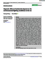 Hypnotic effects of melatonin depend on the environmental lighting conditions in the rat