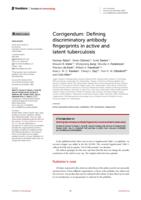 Defining discriminatory antibody fingerprints in active and latent tuberculosis (vol 13, 856906, 2022)