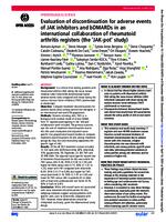 Evaluation of discontinuation for adverse events of JAK inhibitors and bDMARDs in an international collaboration of rheumatoid arthritis registers (the 'JAK-pot' study)