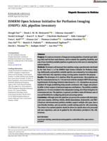 ISMRM Open Science Initiative for Perfusion Imaging (OSIPI)