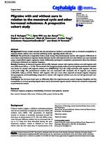 Migraine with and without aura in relation to the menstrual cycle and other hormonal milestones