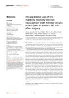 Intraoperative use of the machine learning-derived nociception level monitor results in less pain in the first 90 min after surgery