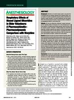 Respiratory effects of biased ligand oliceridine in older volunteers