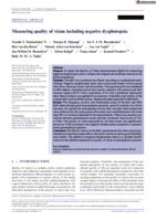 Measuring quality of vision including negative dysphotopsia