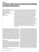 Genome-wide characterization of circulating metabolic biomarkers