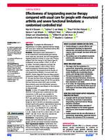 Effectiveness of longstanding exercise therapy compared with usual care for people with rheumatoid arthritis and severe functional limitations