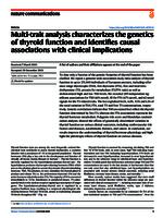 Multi-trait analysis characterizes the genetics of thyroid function and identifies causal associations with clinical implications