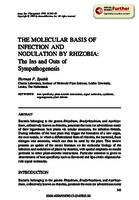 The molecular basis of infection and nodulation by Rhizobia