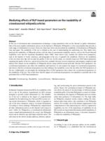 Mediating effects of NLP-based parameters on the readability of crowdsourced wikipedia articles