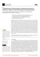 Computational characterization of membrane proteins as anticancer targets