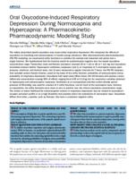 Oral oxycodone-induced respiratory depression during normocapnia and hypercapnia