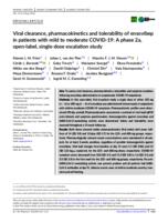 Viral clearance, pharmacokinetics and tolerability of ensovibep in patients with mild to moderate COVID-19