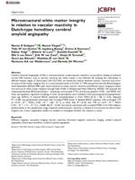 Microstructural white matter integrity in relation to vascular reactivity in Dutch-type hereditary cerebral amyloid angiopathy