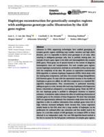 Haplotype reconstruction for genetically complex regions with ambiguous genotype calls