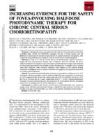 Increasing evidence for the safety of fovea-involving half-dose photodynamic therapy for chronic central serous chorioretinopathy