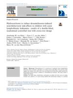 Hydrocortisone to reduce dexamethasone-induced neurobehavioral side-effects in children with acute lymphoblastic leukaemia-results of a double-blind, randomised controlled trial with cross-over design