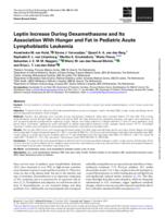 Leptin increase during dexamethasone and its association with hunger and fat in pediatric acute lymphoblastic leukemia