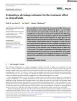 Evaluating a shrinkage estimator for the treatment effect in clinical trials