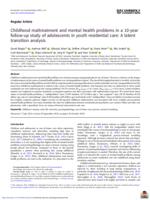 Childhood maltreatment and mental health problems in a 10-year follow-up study of adolescents in youth residential care