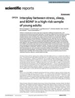 Interplay between stress, sleep, and BDNF in a high-risk sample of young adults