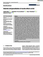 Induction and generalization of nocebo effects on itch