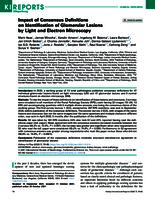 Impact of consensus definitions on identification of glomerular lesions by light and electron microscopy