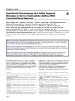 Real-world effectiveness of IL-5/5Ra targeted biologics in severe eosinophilic asthma with comorbid bronchiectasis