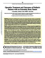 Operative treatment and outcomes of pediatric patients with an extremity bone tumor