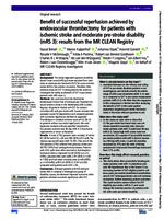 Benefit of successful reperfusion achieved by endovascular thrombectomy for patients with ischemic stroke and moderate pre-stroke disability (mRS 3)