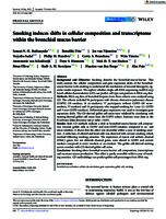 Smoking induces shifts in cellular composition and transcriptome within the bronchial mucus barrier