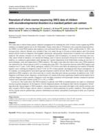 Reanalysis of whole-exome sequencing (WES) data of children with neurodevelopmental disorders in a standard patient care context