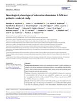 Neurological phenotype of adenosine deaminase 2 deficient patients