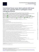 Contralateral breast cancer risk in patients with breast cancer and a germline-BRCA1/2 pathogenic variant undergoing radiation