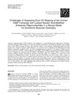 Challenges of assessing exon 53 skipping of the human DMD transcript with locked nucleic acid-modified antisense oligonucleotides in a mouse model for Duchenne muscular dystrophy