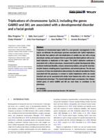Triplications of chromosome 1p36.3, including the genes GABRD and SKI, are associated with a developmental disorder and a facial gestalt