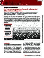 IL-7 receptor signaling drives human B-cell progenitor differentiation and expansion