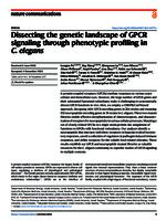 Dissecting the genetic landscape of GPCR signaling through phenotypic profiling in C. elegans