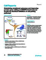 Modulating mutational outcomes and improving precise gene editing at CRISPR-Cas9-induced breaks by chemical inhibition of end-joining pathways