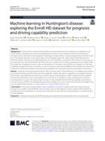 Machine learning in Huntington's disease