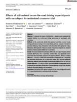 Effects of solriamfetol on on-the-road driving in participants with narcolepsy