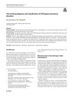 The evolving diagnosis and classification of CNS hypersomnolence disorders