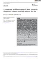 A comparison of different measures of the proportion of explained variance in multiply imputed data sets