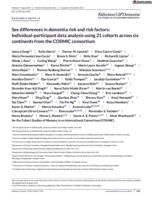 Sex differences in dementia risk and risk factors