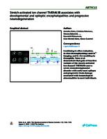 Stretch-activated ion channel TMEM63B associates with developmental and epileptic encephalopathies and progressive neurodegeneration