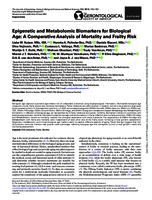 Epigenetic and metabolomic biomarkers for biological age