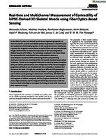 Real-time and multichannel measurement of contractility of hiPSC-derived 3D skeletal muscle using fiber optics-based sensing